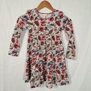 Matilda Jane Floral Long Sleeve Dress - Red, Green, Purple